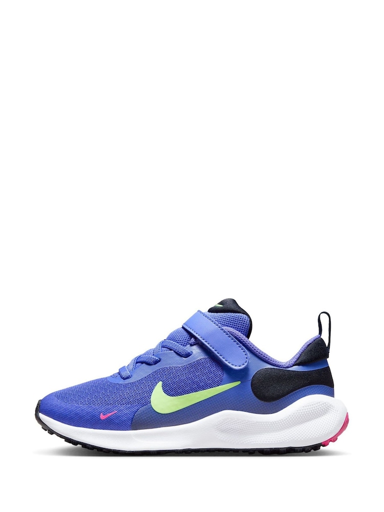 Nike Blue Junior Revolution 7 Trainers - Image 2 of 12