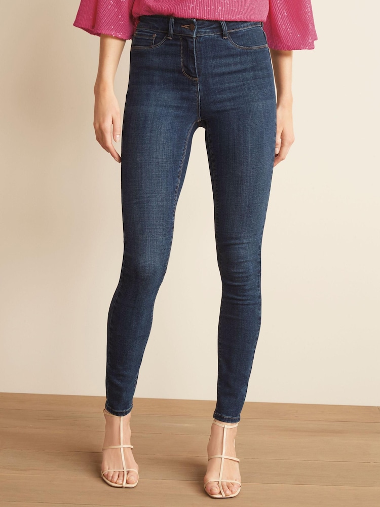 Dark Blue Power Stretch Denim Leggings - Image 1 of 7
