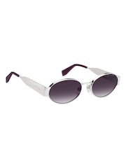 Marc Jacobs Oval Sunglasses in Palladium Violet - Image 3 sur 4