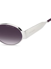Marc Jacobs Oval Sunglasses in Palladium Violet - Image 4 sur 4