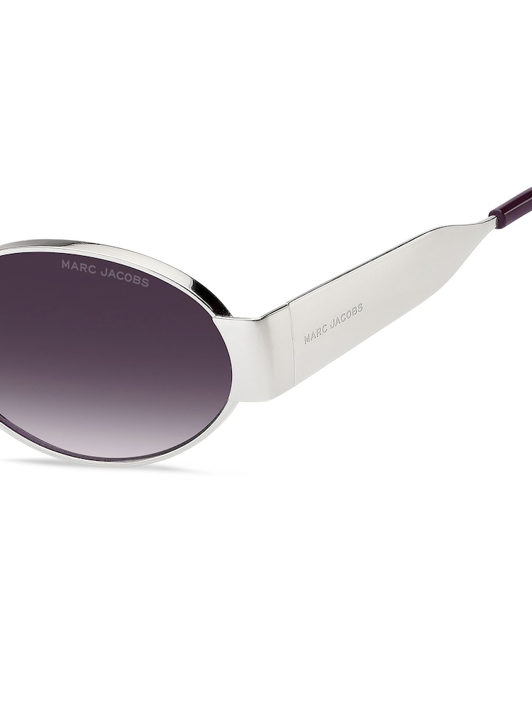 Marc Jacobs Oval Sunglasses in Palladium Violet - Image 4 sur 4