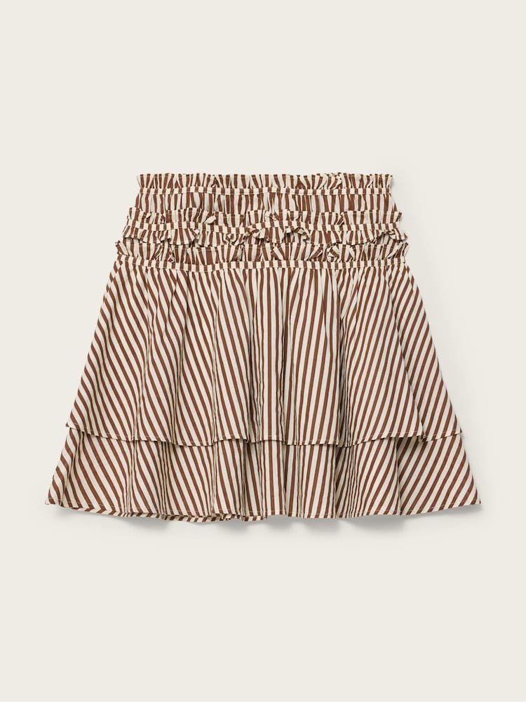AllSaints Brown Kali Mini Skirt - Image 6 of 6