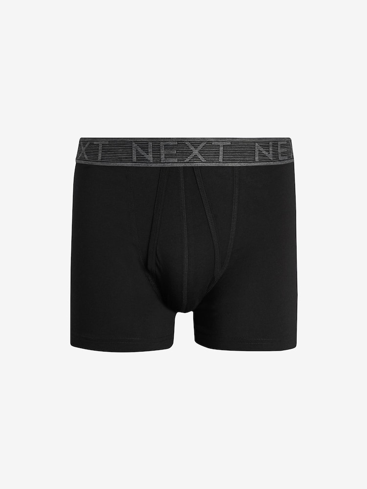 Grey 4 pack A-Front Cotton Rich Boxers - Image 4 of 7