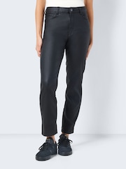 NOISY MAY Black Coated High Waisted Jeans - Image 1 of 5