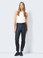 NOISY MAY Black Coated High Waisted Jeans - Image 3 of 5