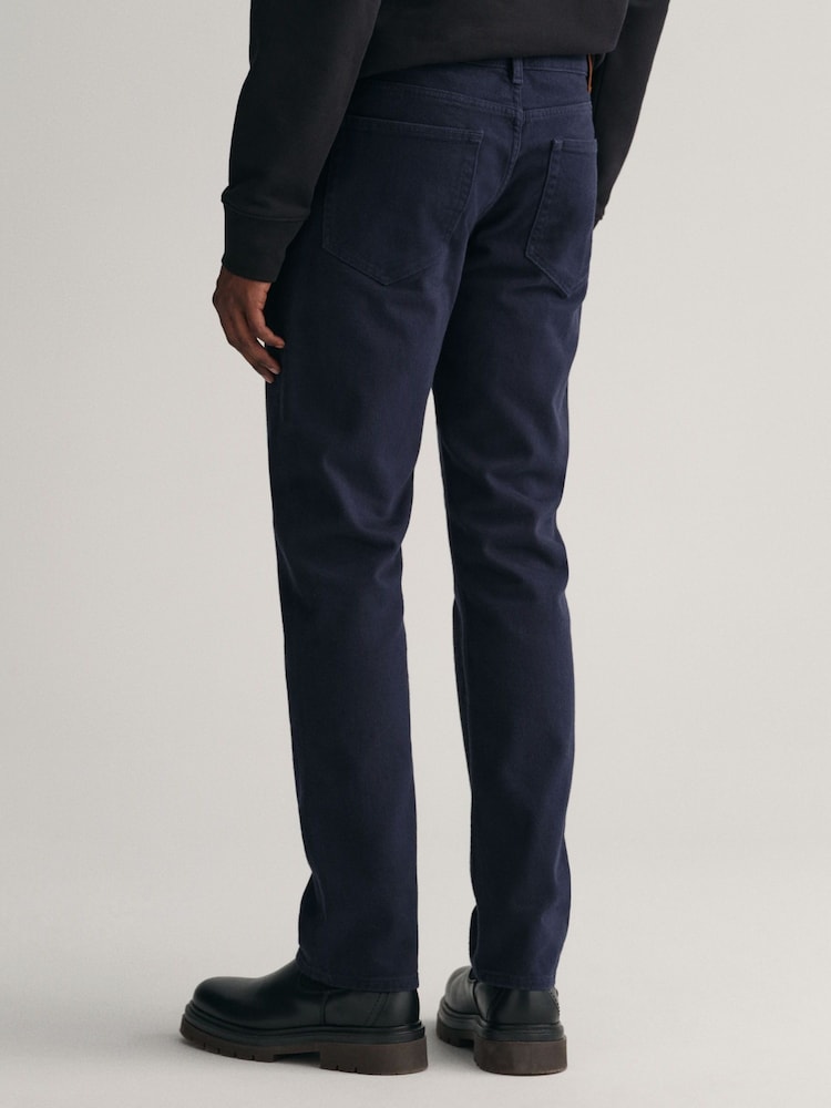 GANT Blue Regular Fit Soft Twill Jeans - Image 2 of 5