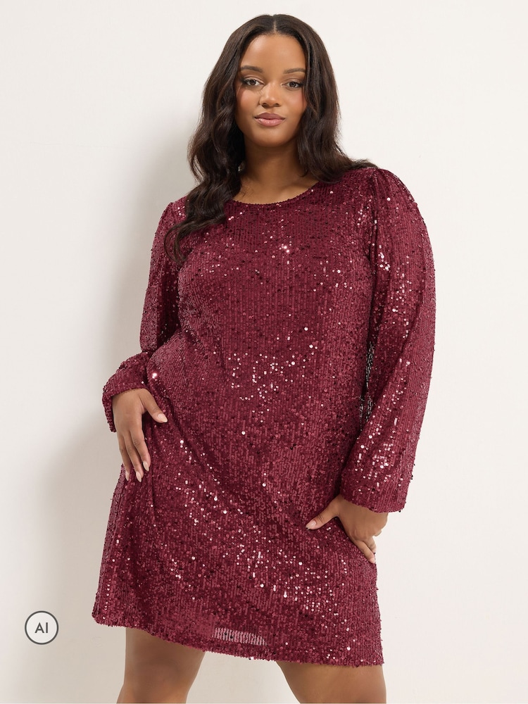 curve glitter dress Buy Yours Red All Over Sequin from Next USA LowStock:42743611850803