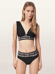 AllSaints Black Xalia Bikini Bottoms - Image 1 of 5