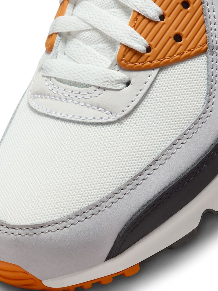 Nike Orange/White Air Max 90 Trainers - Image 10 of 10