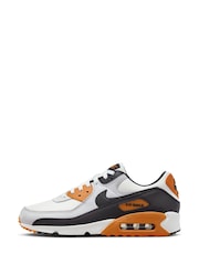 Nike Orange/White Air Max 90 Trainers - Image 2 of 10