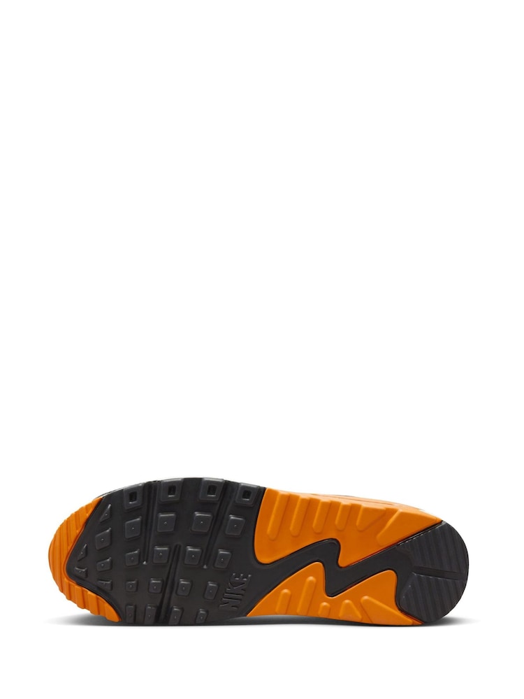 Nike Orange/White Air Max 90 Trainers - Image 6 of 10