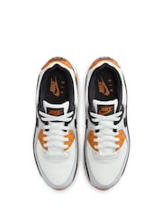 Nike Orange/White Air Max 90 Trainers - Image 7 of 10