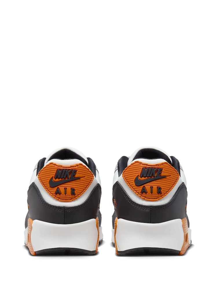 Nike Orange/White Air Max 90 Trainers - Image 8 of 10