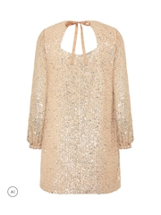 Yours Curve Gold All Over Sequin Dress - Image 6 of 6