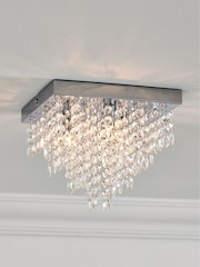 Chrome Elena 3 Light Flush Ceiling Light - Image 1 of 6