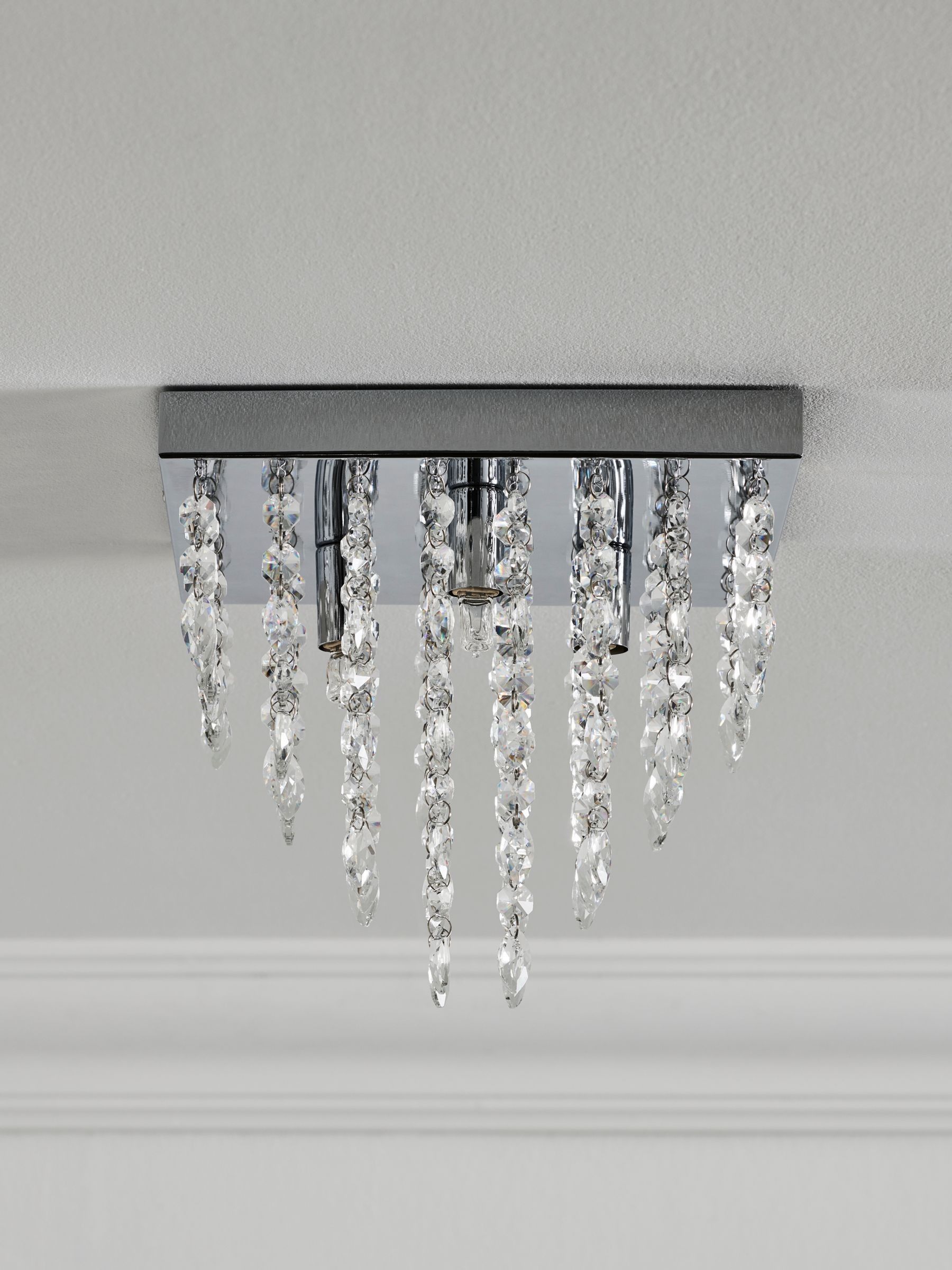 Elena 3 light square flush fitting top