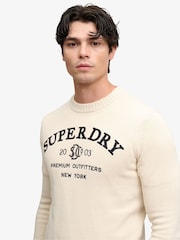 Boz - Superdry Aplike Qrafik Cemper - 5şəkildən 4 şəkil