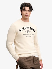 Boz - Superdry Aplike Qrafik Cemper - 5şəkildən 5 şəkil