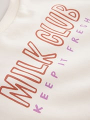 Cream Milk Crew Neck Sweatshirt (3mths-7yrs) - Image 3 of 4