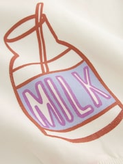 Cream Milk Crew Neck Sweatshirt (3mths-7yrs) - Image 4 of 4
