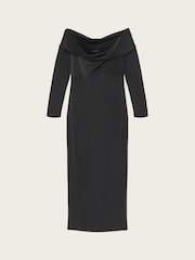 AllSaints Black Delta Cupro Dress - Image 5 of 5
