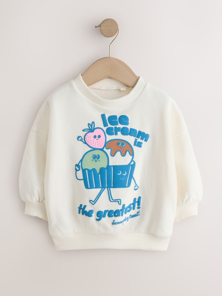Roomijs - Sweatshirt met ronde hals (3mths-7yrs) - Afbeelding 1 van 4