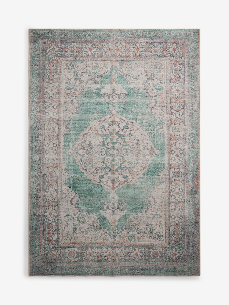 Teal Blue Coast Oriental Rug - Image 1 of 4 Teal Blue Coast Oriental Rug - Image 1 of 4
