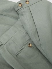 Reiss Sage Atlantic Tailored Fit Linen-Twill Classic-Fit Suit Trousers - Image 7 of 7