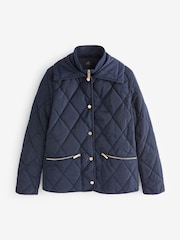 Navy Blue Shower Resistant Quilted Jacket - Image 5 of 6
