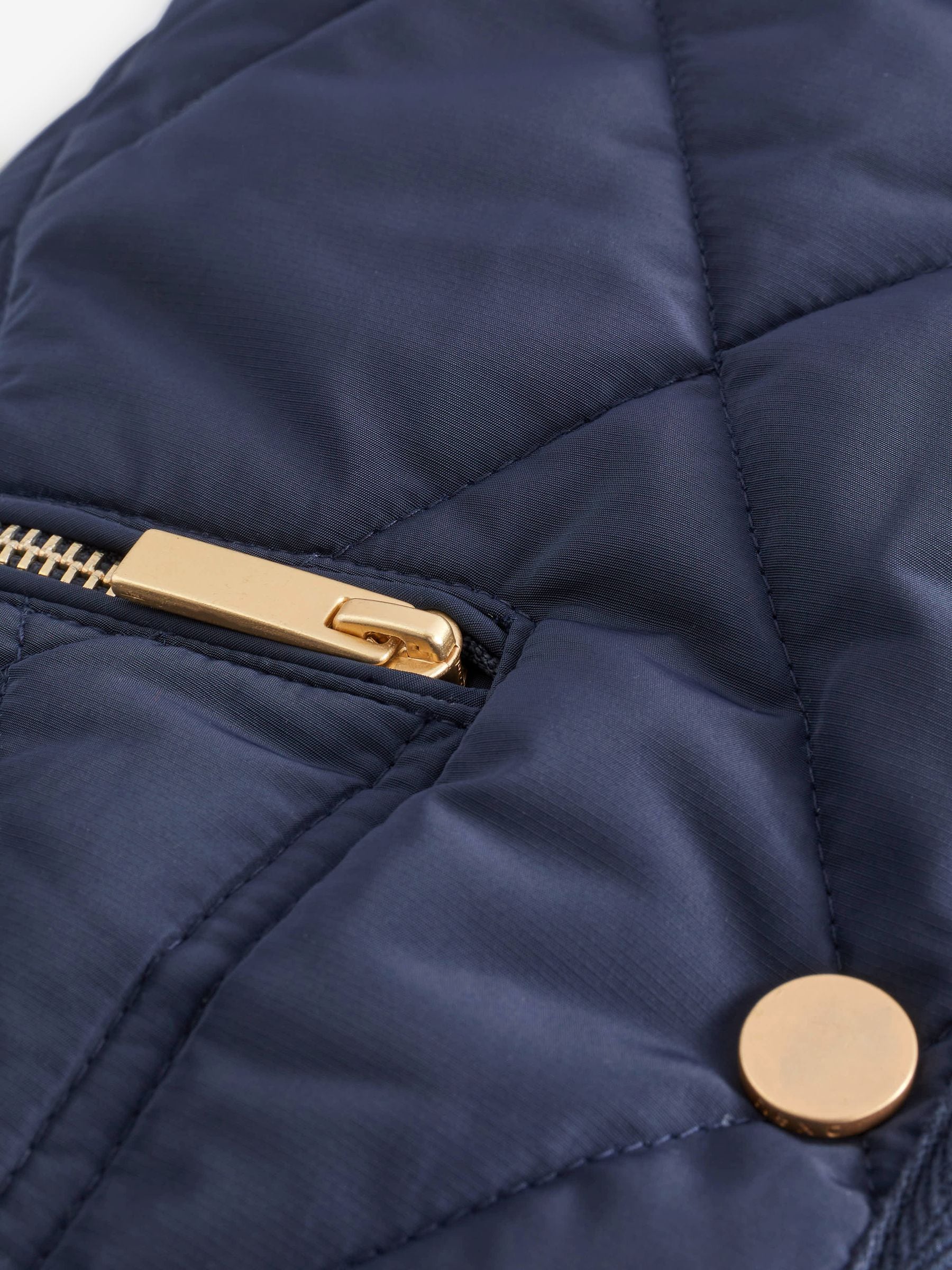 Buy Navy Blue Shower Resistant Quilted Jacket from Next Luxembourg