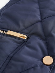 Navy Blue Shower Resistant Quilted Jacket - Image 6 of 6