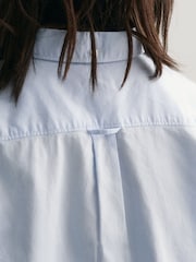 GANT Capri Blue Shield Logo Oxford 100% Cotton Shirt - Image 3 of 5