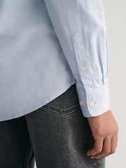 GANT Capri Blue Shield Logo Oxford 100% Cotton Shirt - Image 4 of 5