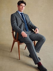 Barbour® Grey Herringbone Slim Fit Suit Jacket - Image 1 of 16