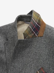 Barbour® Grey Herringbone Slim Fit Suit Jacket - Image 12 of 16