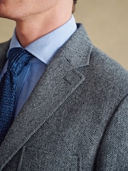 Barbour® Grey Herringbone Slim Fit Suit Jacket - Image 3 of 16
