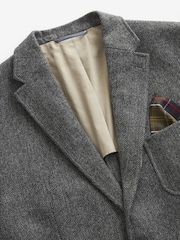 Barbour® Grey Herringbone Slim Fit Suit Jacket - Image 8 of 16