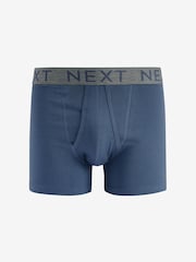 Blue 4 pack A-Front Cotton Rich Boxers - Image 3 of 7