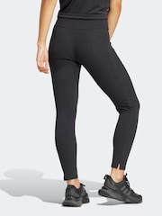 adidas Black Lounge Rib High-Waisted 7/8 Leggings - Image 2 of 6