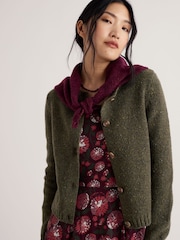 Seasalt Cornwall Green Dawson Pick Cardigan Made With Merino - Image 1 of 5