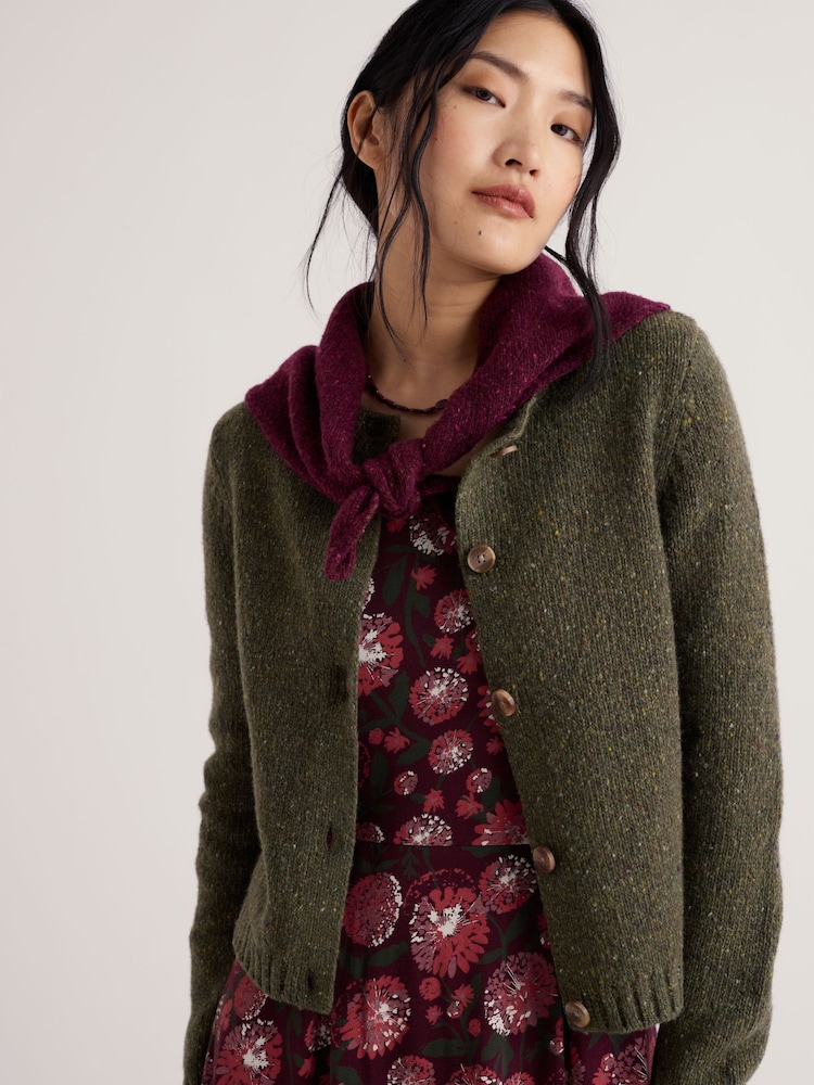 Seasalt Cornwall Green Dawson Pick Cardigan Made With Merino - Image 1 of 5 Seasalt Cornwall Green Dawson Pick Cardigan Made With Merino - Image 1 of 5