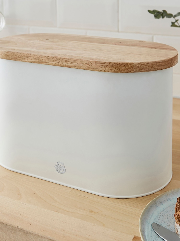 Swan White Nordic White Bread Bin - Image 2 of 5