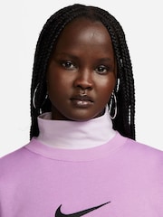 Nike Purple Oversized Midi Swoosh Crew Sweatshirt - Image 4 of 7