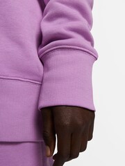 Nike Purple Oversized Midi Swoosh Crew Sweatshirt - Image 5 of 7