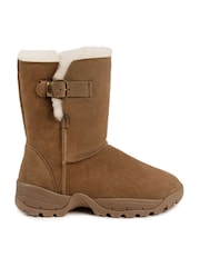Just Sheepskin Brown Ladies Berkshire Mid Boots - Image 2 of 5