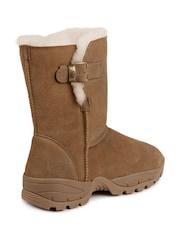 Just Sheepskin Brown Ladies Berkshire Mid Boots - Image 4 of 5