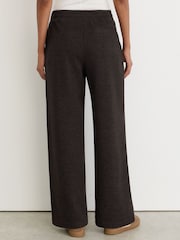 Reiss Dark Brown Sylvie Herringbone Wide-Leg Drawstring Joggers - Image 5 of 6