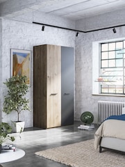 Wiemann Oak Jenson Wood and Matt Semi Fitted Double Wardrobe - Image 1 of 2