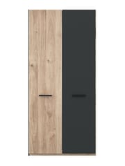 Wiemann Oak Jenson Wood and Matt Semi Fitted Double Wardrobe - Image 2 of 2