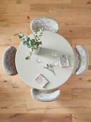 Clarke and Clarke Sage Green Ashdon 4 Seater Round Dining Table - Image 2 of 6